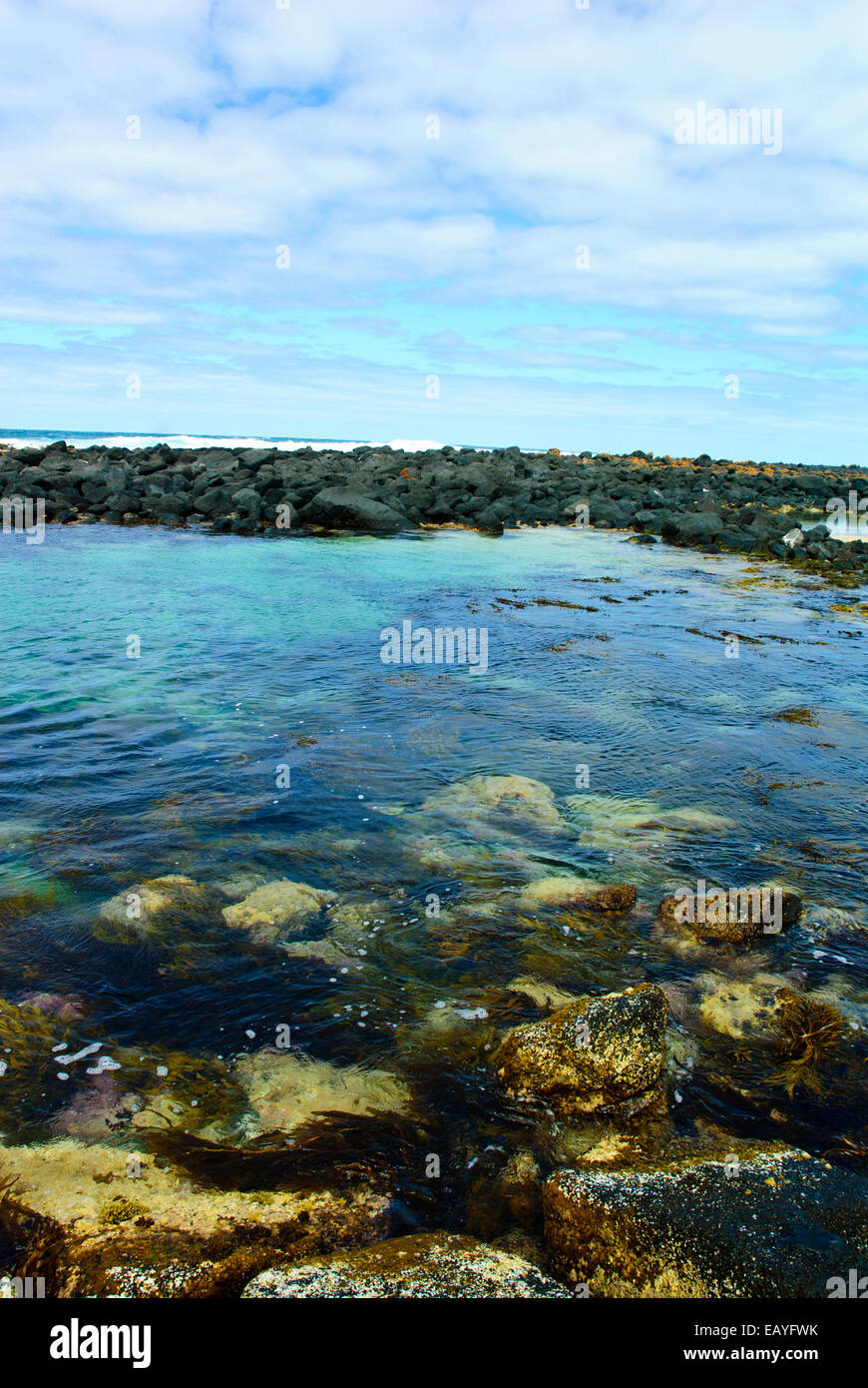 Robe Town,Great Ocean Rd,Seascapes,Canunada National Park,Empty Beaches, Green Seas,Sunshine,Inland Waterways,South Australia Stock Photo