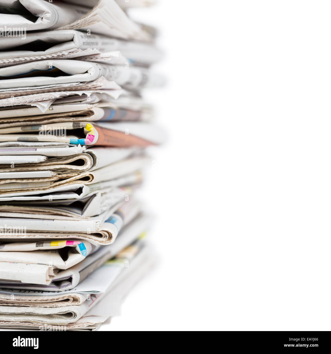 Stack of newspapers Stock Photo Alamy