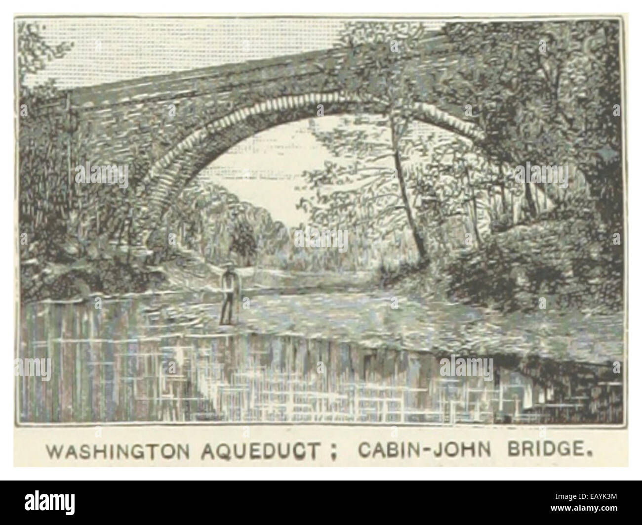US-MD(1891) p325 CABIN-JOHN BRIDGE OF THE WASHINGTON AQUAEDUCT Stock Photo