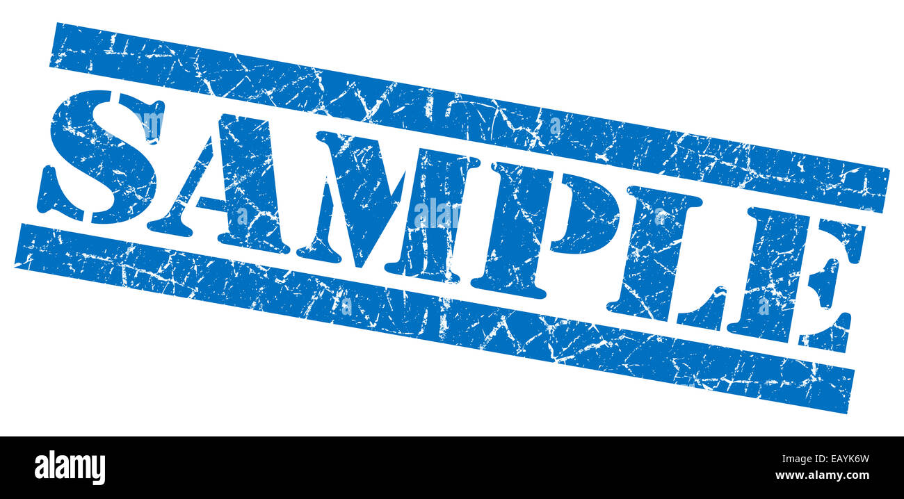 Sample blue grunge stamp Stock Photo - Alamy