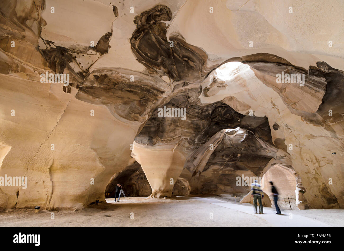 Bell Caves interior at Bet Guvrin, Israel. Stock Photo