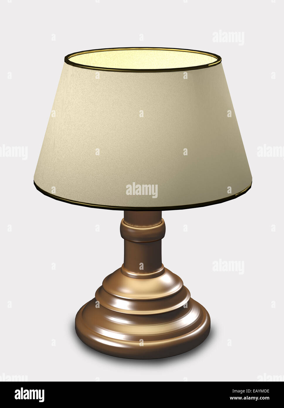 3d rendering of a classic lamp on a white wall Stock Photo - Alamy