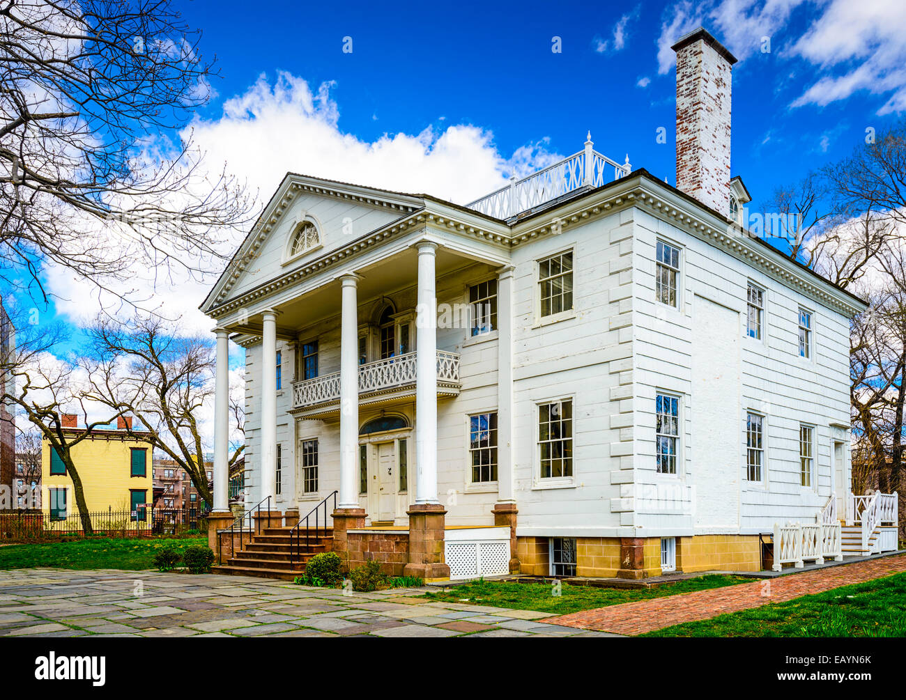 The historic Morris-Jumel Mansion in Roger Morris Park, Washington Heights, New York, New York, USA. Stock Photo