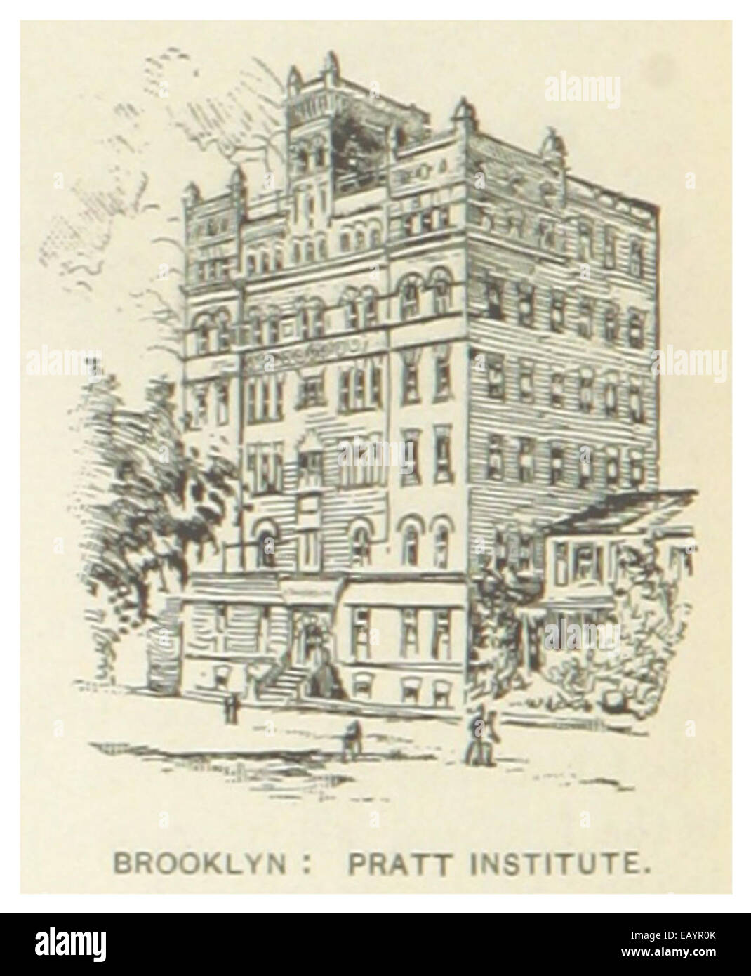 US-NY(1891) p600 NYC, BROOKLYN, PRATT INSTITUTE Stock Photo