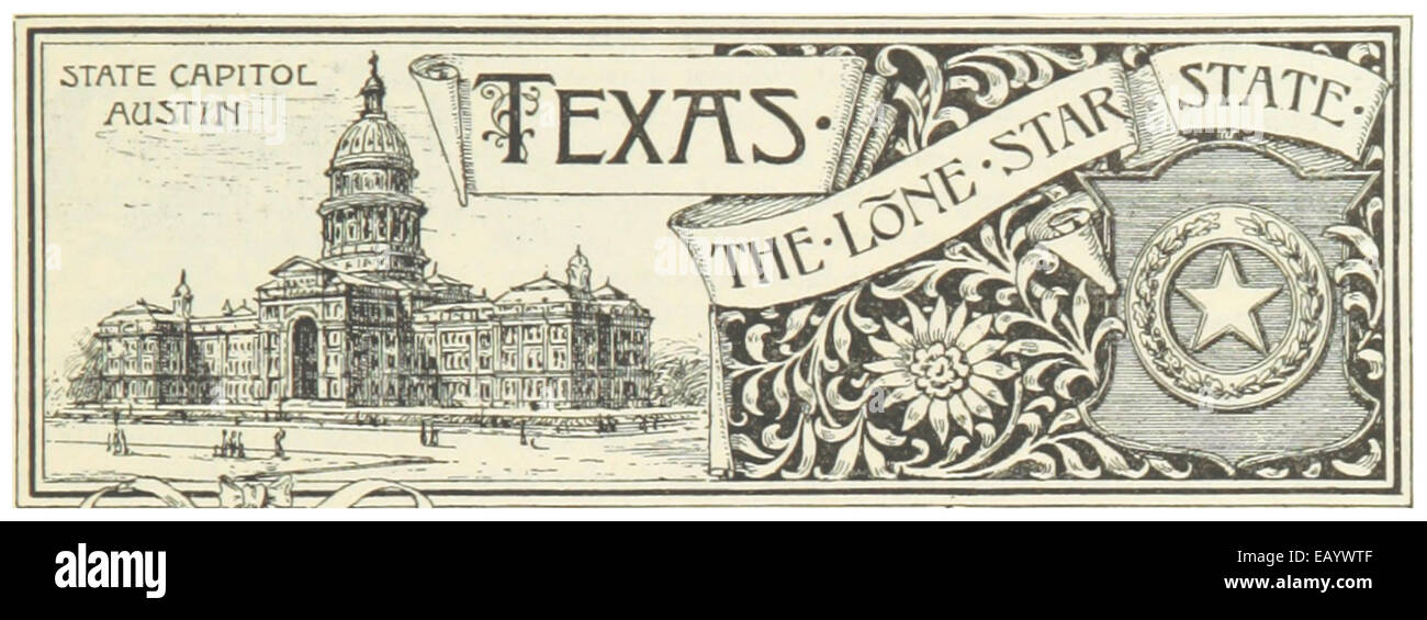 US-TX(1891) p813 The Lone Star State Stock Photo