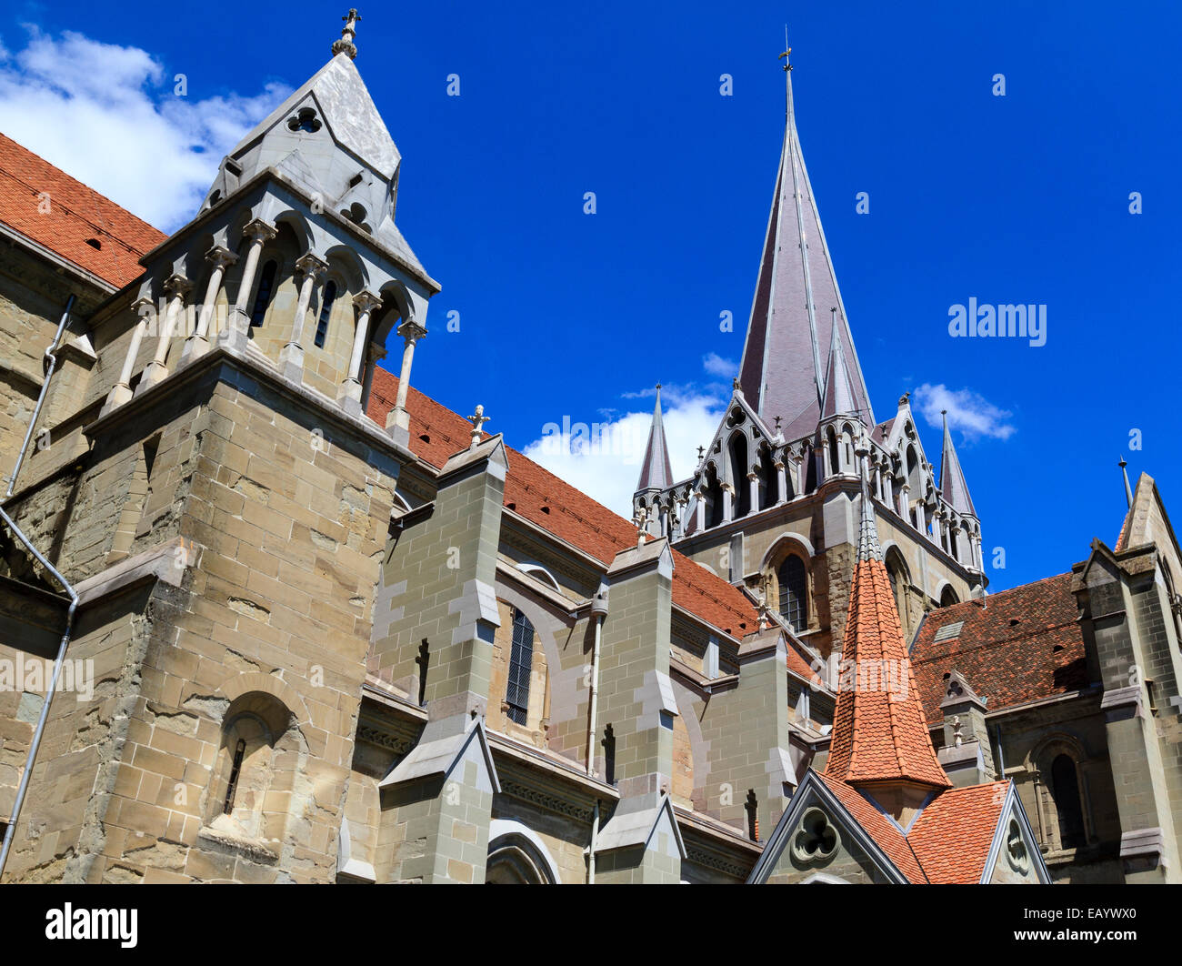 Cathedral, Lausanne, Switzerland Stock Photo