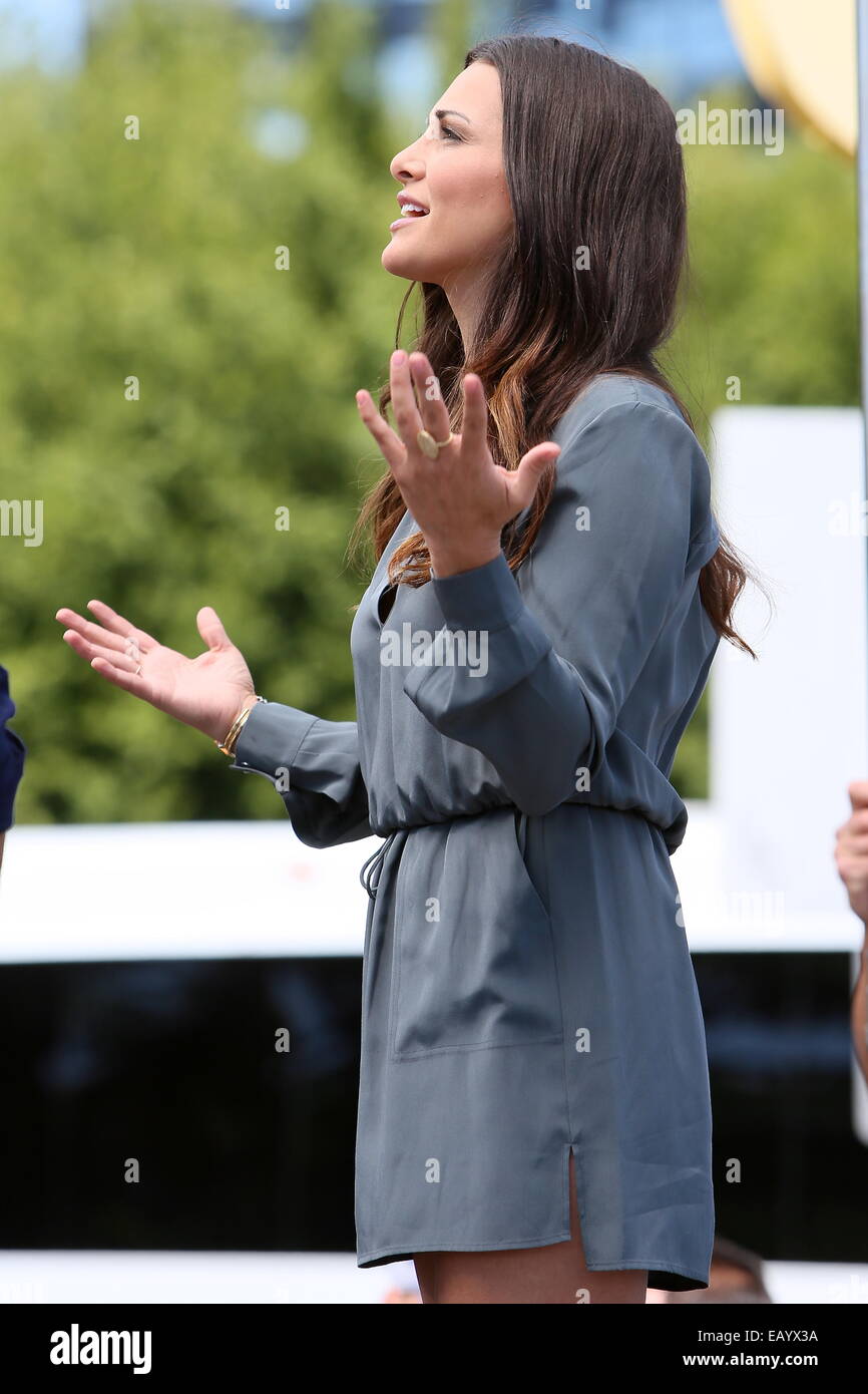 Andi Dorfman seen at Universal Studios where she was interviewed by