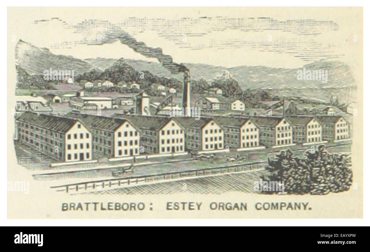 USVT(1891) p850 BRATTLEBORO, ESTEY ORGAN COMPANY Stock Photo Alamy