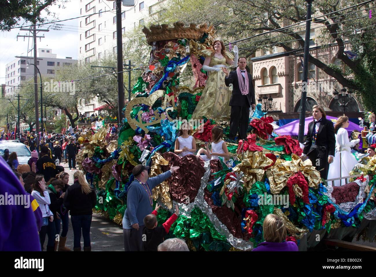 Krewe of Mid-City Parade, Mardi Gras, New Orleans, LA Stock Photo