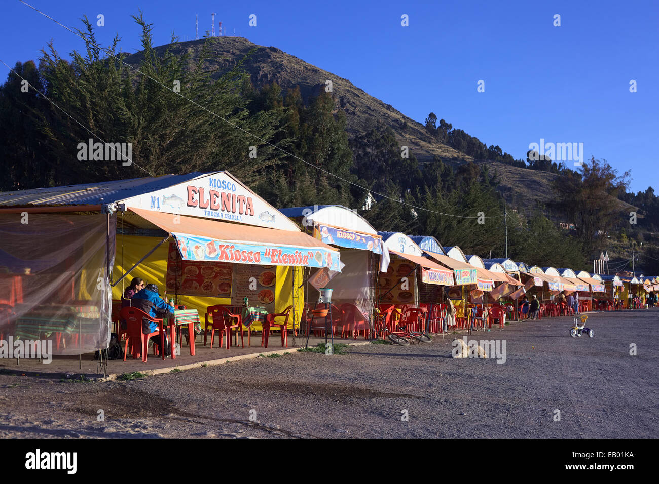 Many fish restaurants (serving mainly trout) along the Costanera Avenue