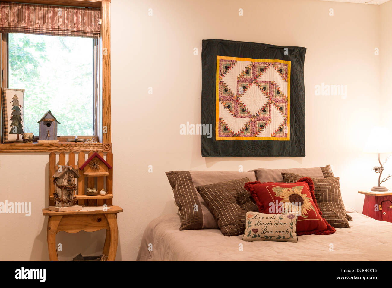 Country Themed Bedroom Stock Photo 75605073 Alamy