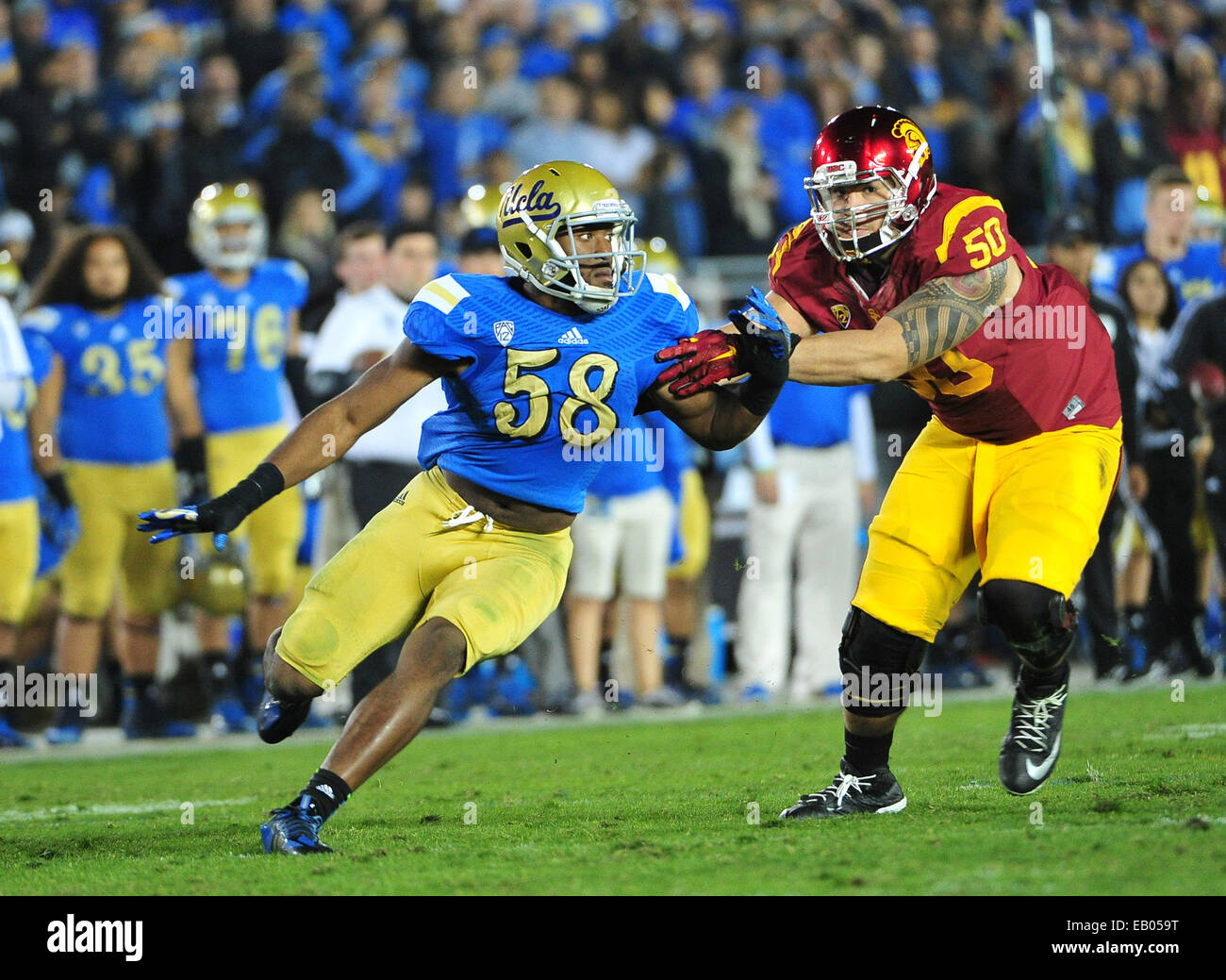 03 Oct. 2015: Arizona State Sun Devils quarterback (2) Mike Bercovici on  the run during a game against the UCLA Bruins played at the Rose Bowl in  Pasadena, CA. (Photo By John