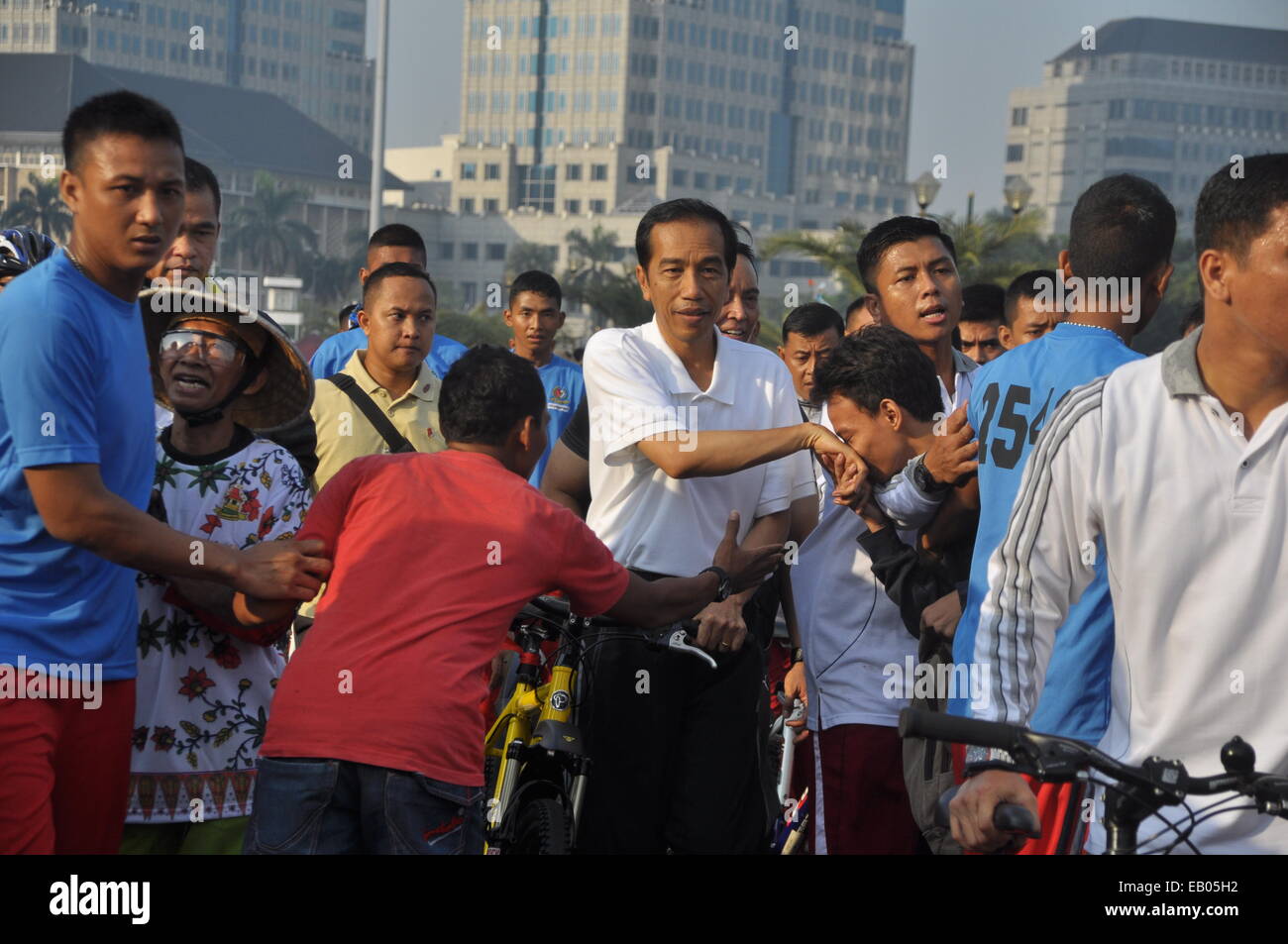Joko Widodo, popularly known as Jokowi, he is the seventh President of the Republic of Indonesia. Stock Photo