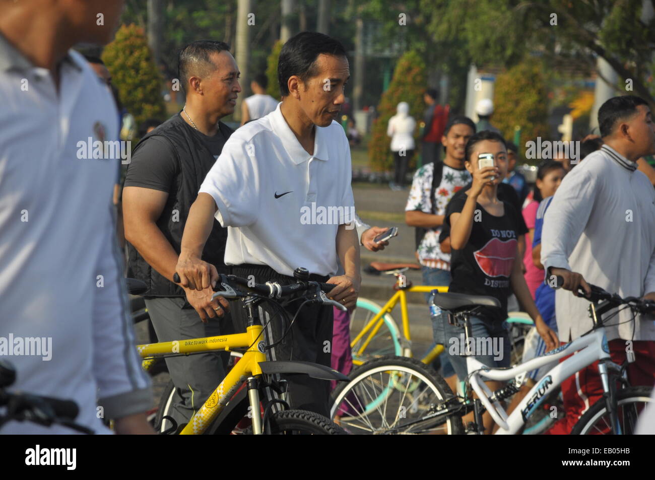 Joko Widodo, popularly known as Jokowi, he is the seventh President of the Republic of Indonesia. Stock Photo