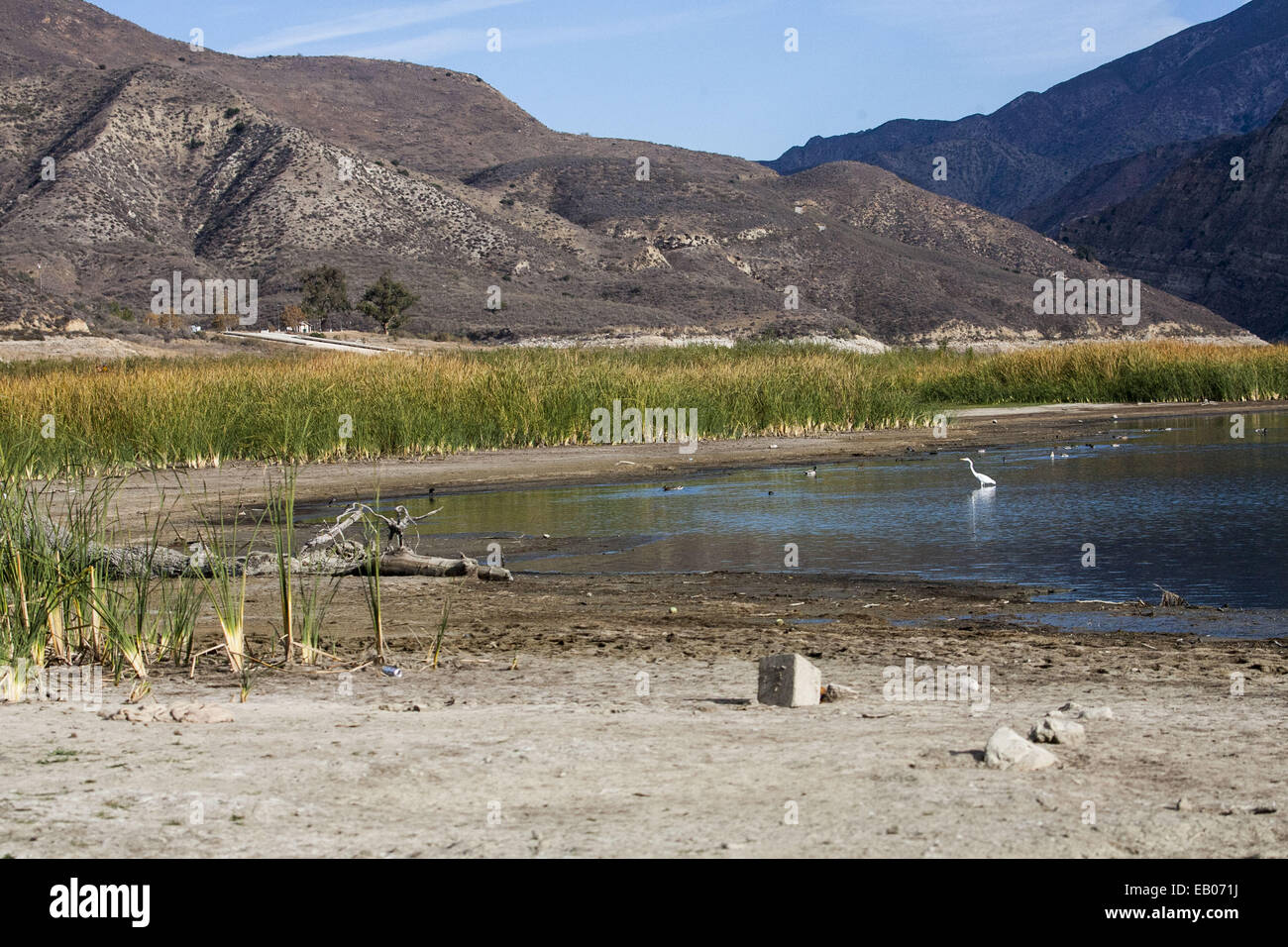 Los Angeles, California, USA. 22nd Nov, 2014. Low water levels caused