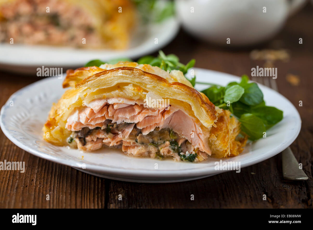 Salmon en croute Stock Photo Alamy