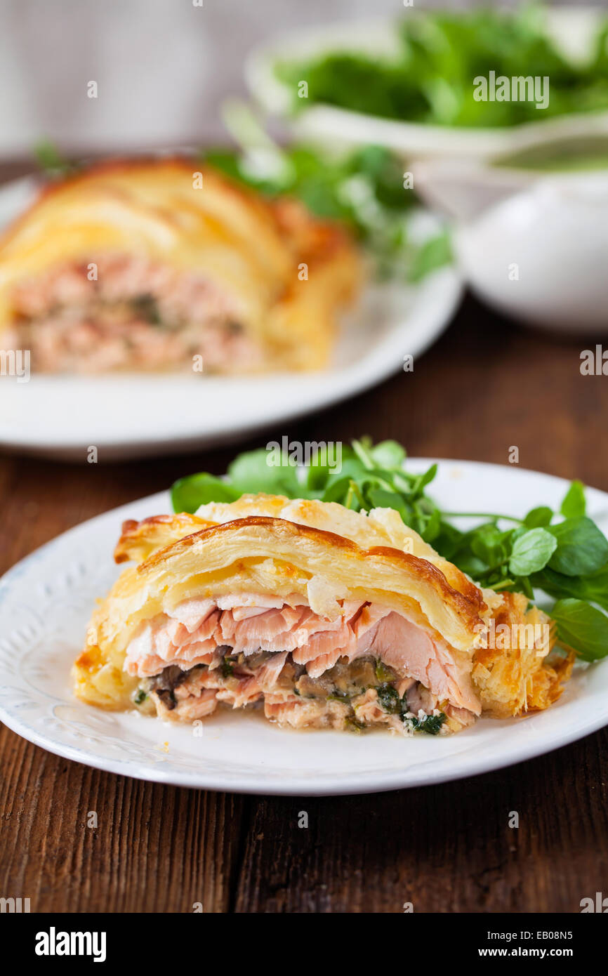 Salmon en croute Stock Photo Alamy