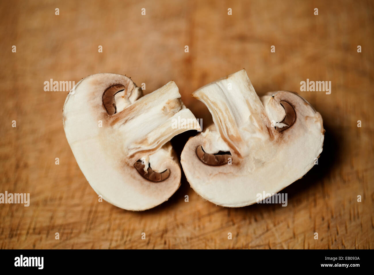 mushroom cut in half Stock Photo Alamy