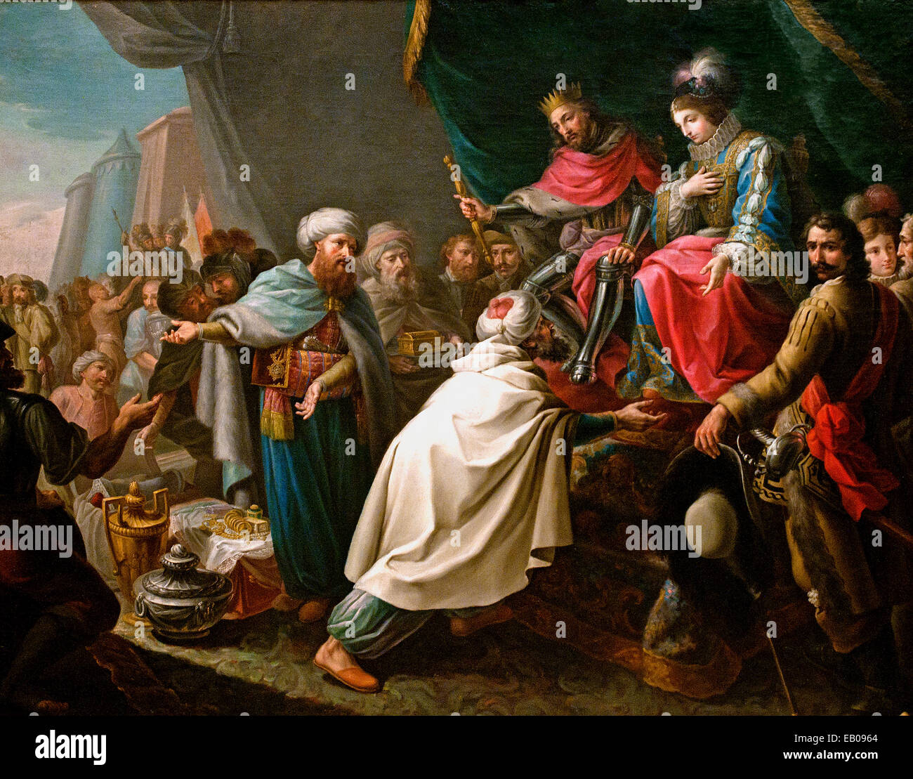 The Catholic Monarchs of Spain receiving the embassy of the king of Stock Photo: 75609916 - Alamy