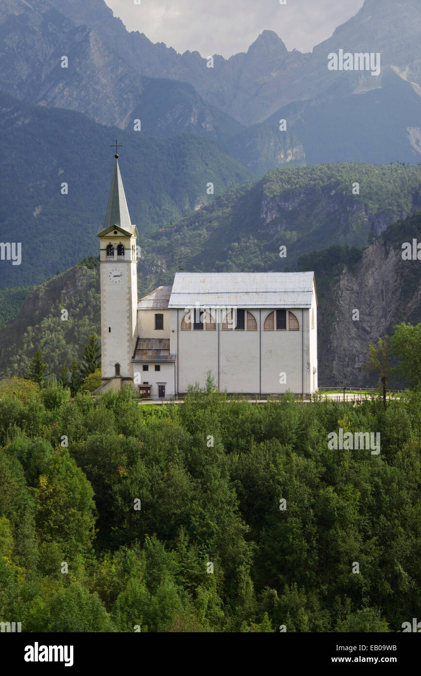 Church of Valle di Cadora Dolomites South Tyrol Italy Stock Photo