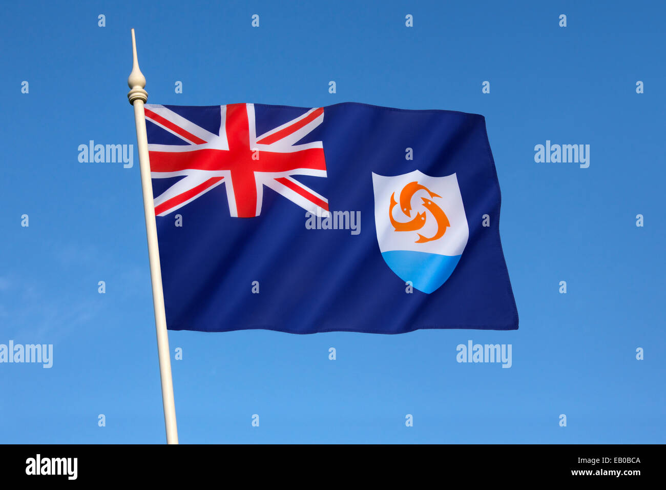 Flag of Anguilla Stock Photo