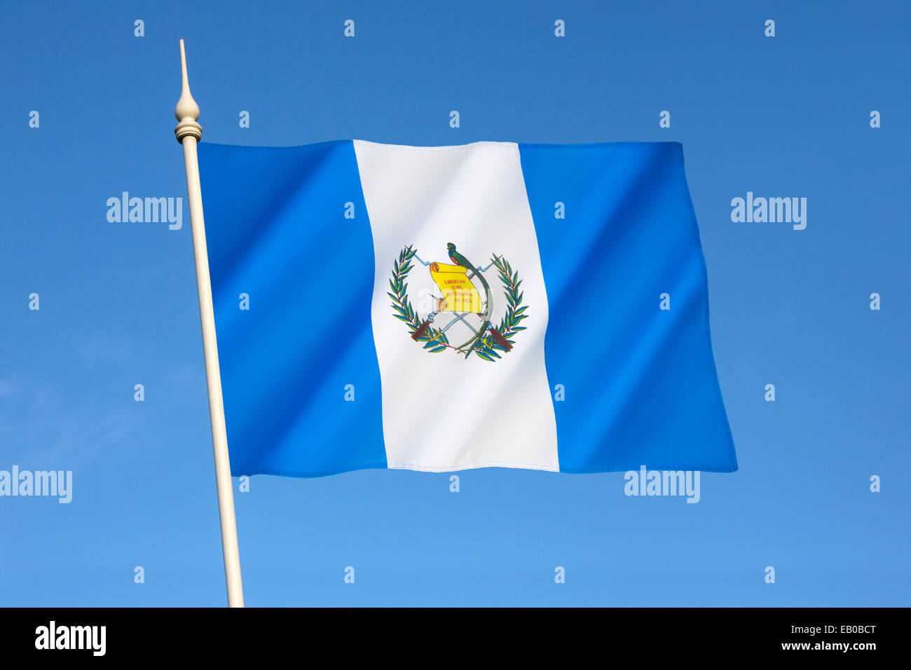 Flag of Guatemala Stock Photo