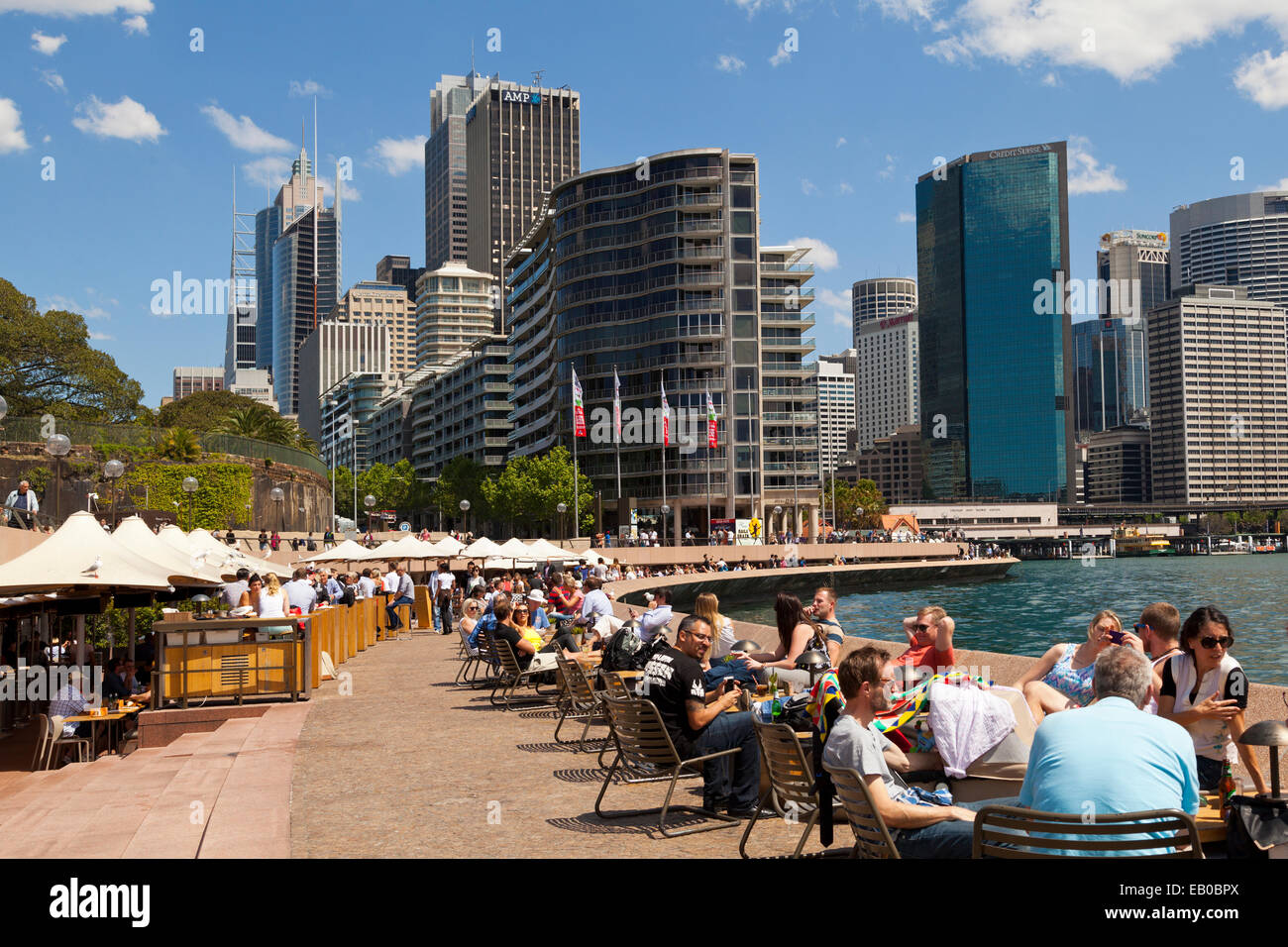 Circular Quay Cafes Sydney NSW Australia Stock Photo Alamy