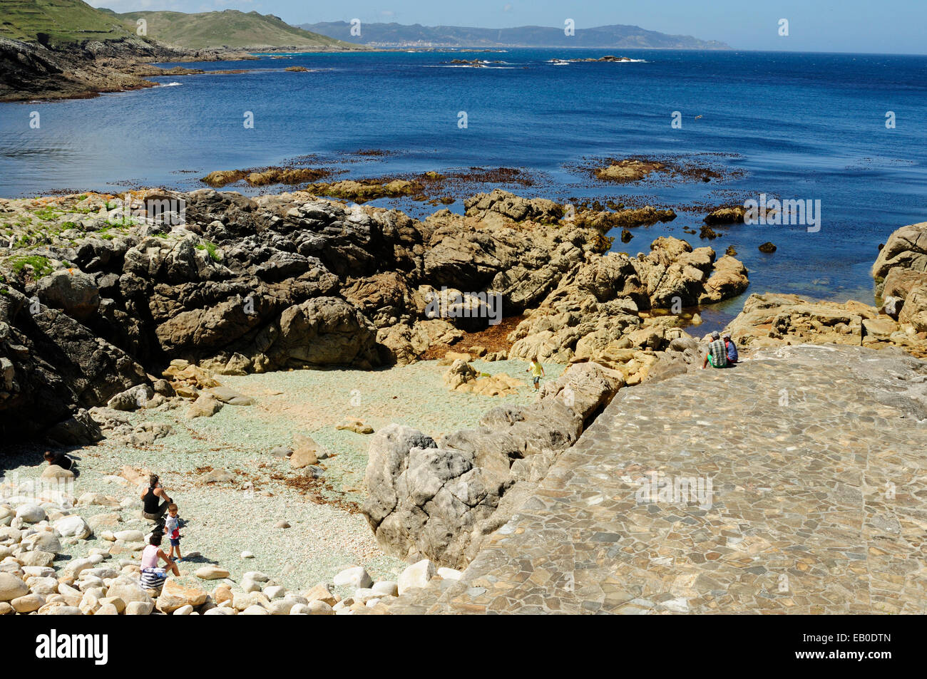 The Beach of crystals. Laxe, Coruña, Galicia, Spain Stock Photo