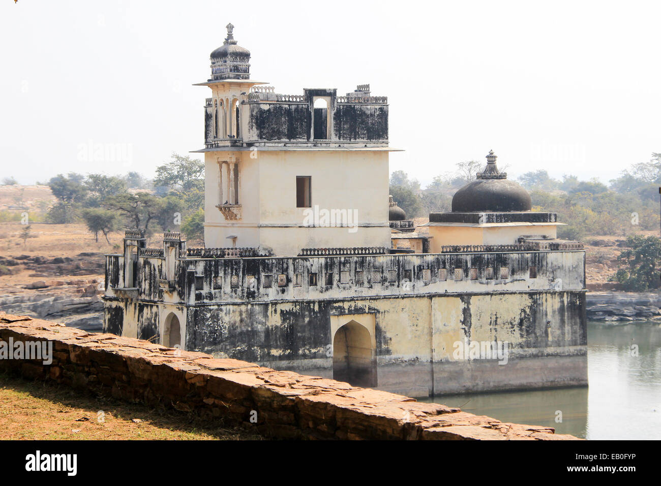 View of queen Padmini’s palace at Chittorgarh Fort, Rajasthan, India, Asia Stock Photo