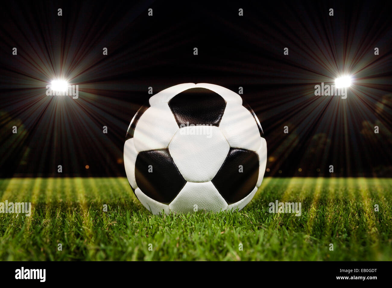 soccer field with soccer ball Stock Photo Alamy