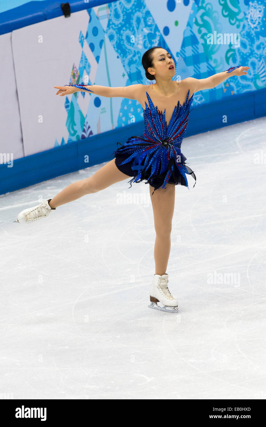 Mao Asada (JPN) competing in the Figure Skating Free Skate at the