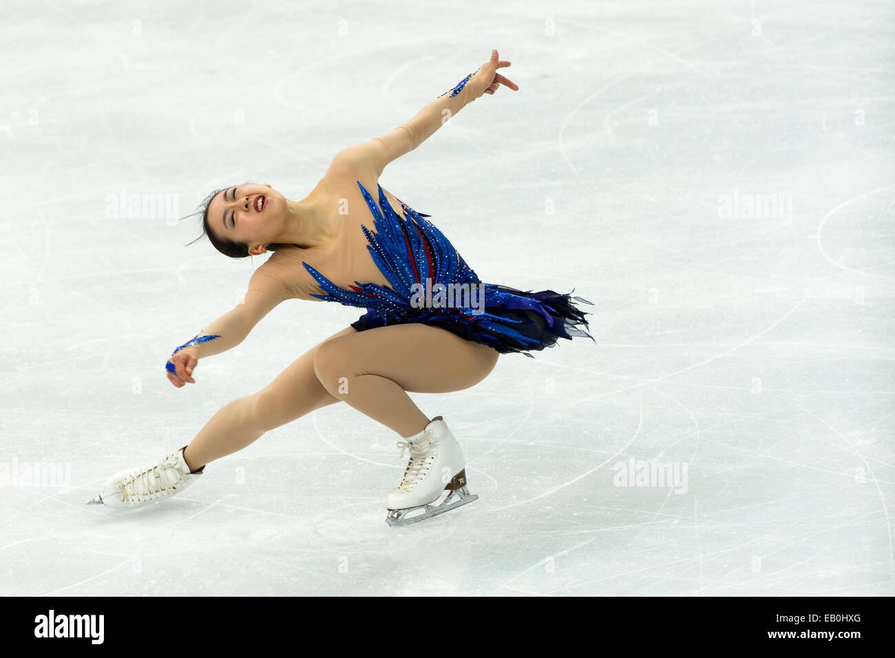 Mao Asada (JPN) competing in the Figure Skating Free Skate at the