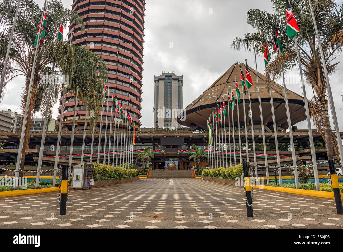 Kenyatta International Conference Centre located in the central business district of Nairobi Stock Photo