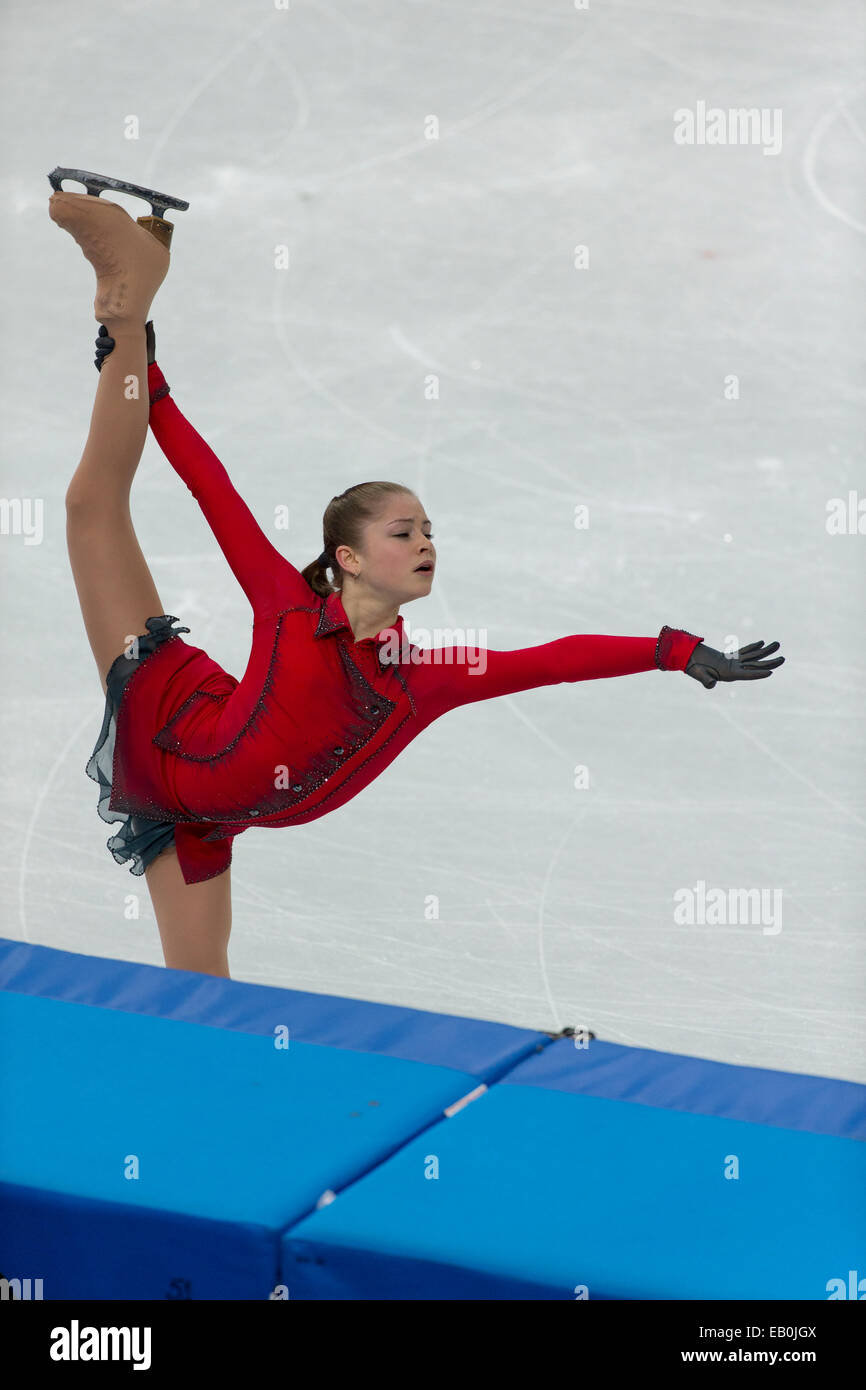 Yulia Lipnitskaya competing in the Figure Skating Free Skate at the