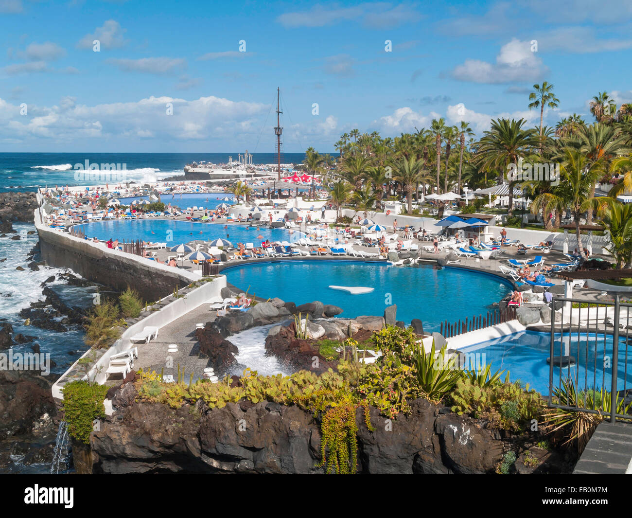 The Lido San Telmo or Costa Martianez in Puerto de la Cruz, Tenerife,  designed by artist Cesar Manrique Stock Photo - Alamy