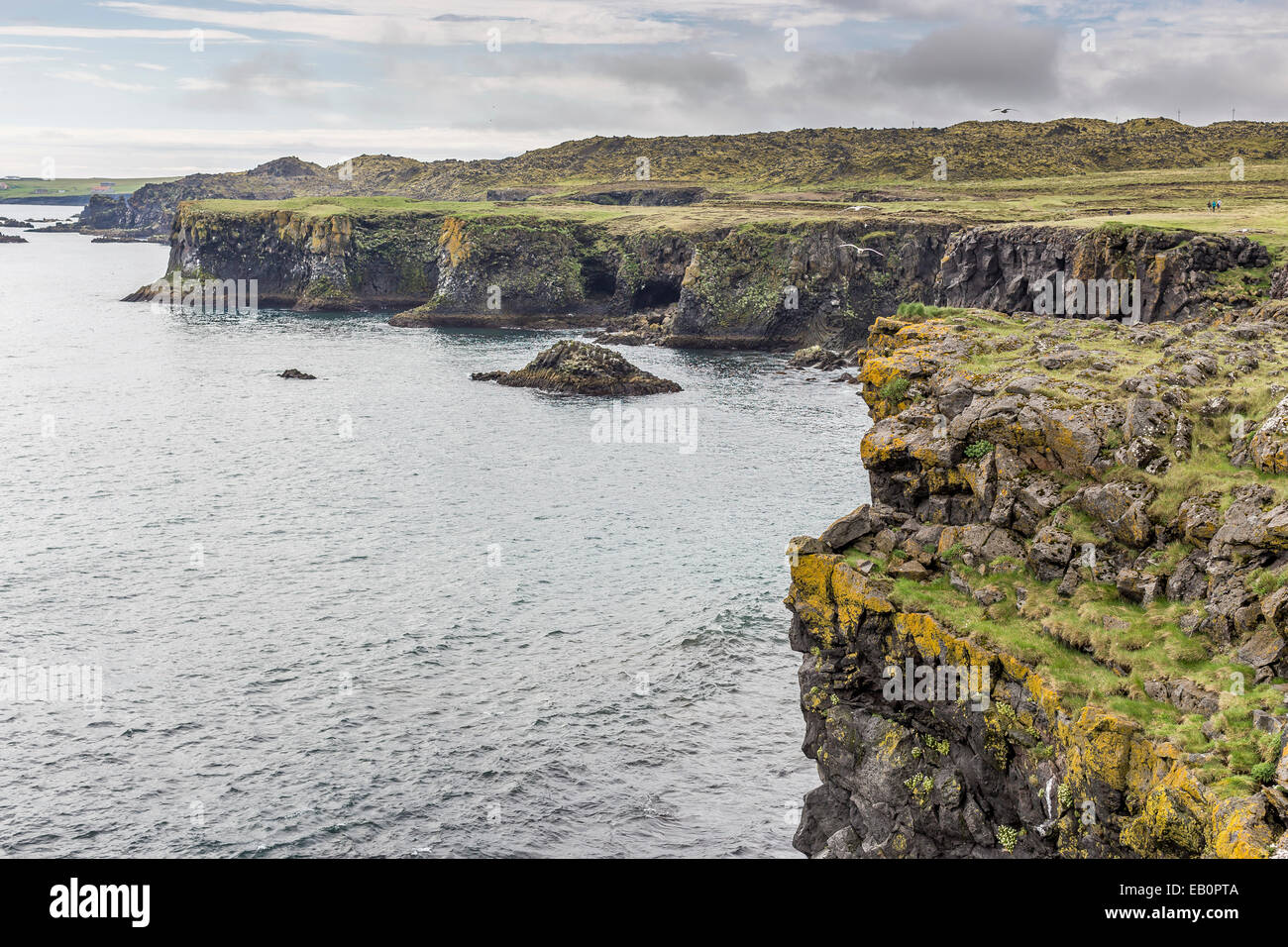 West Iceland, Snæfellsnes Peninsula, Cliffs at Gatklettur Stock Photo