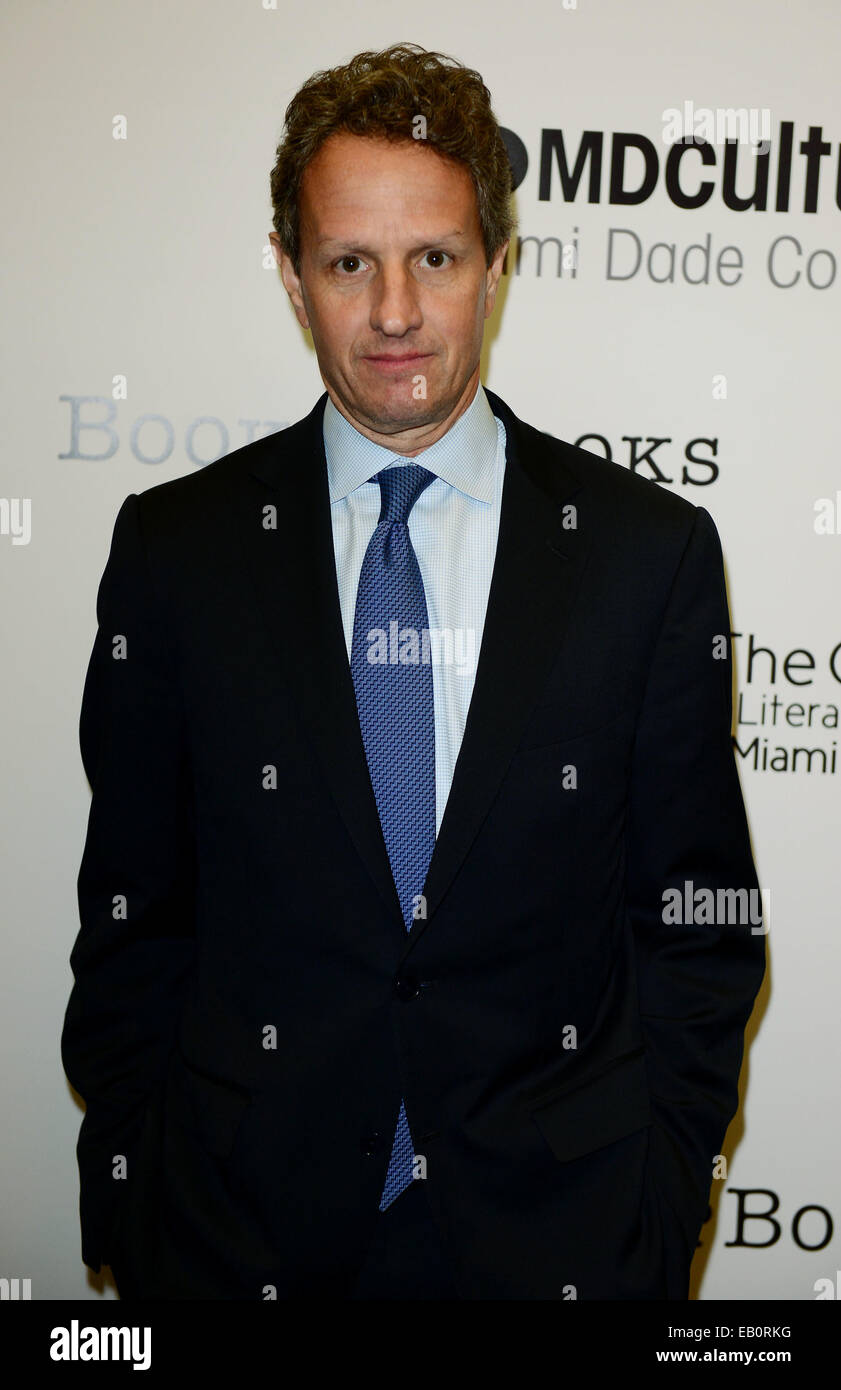 Timothy Geithner speaks with Bloomberg Television reporter Julianna