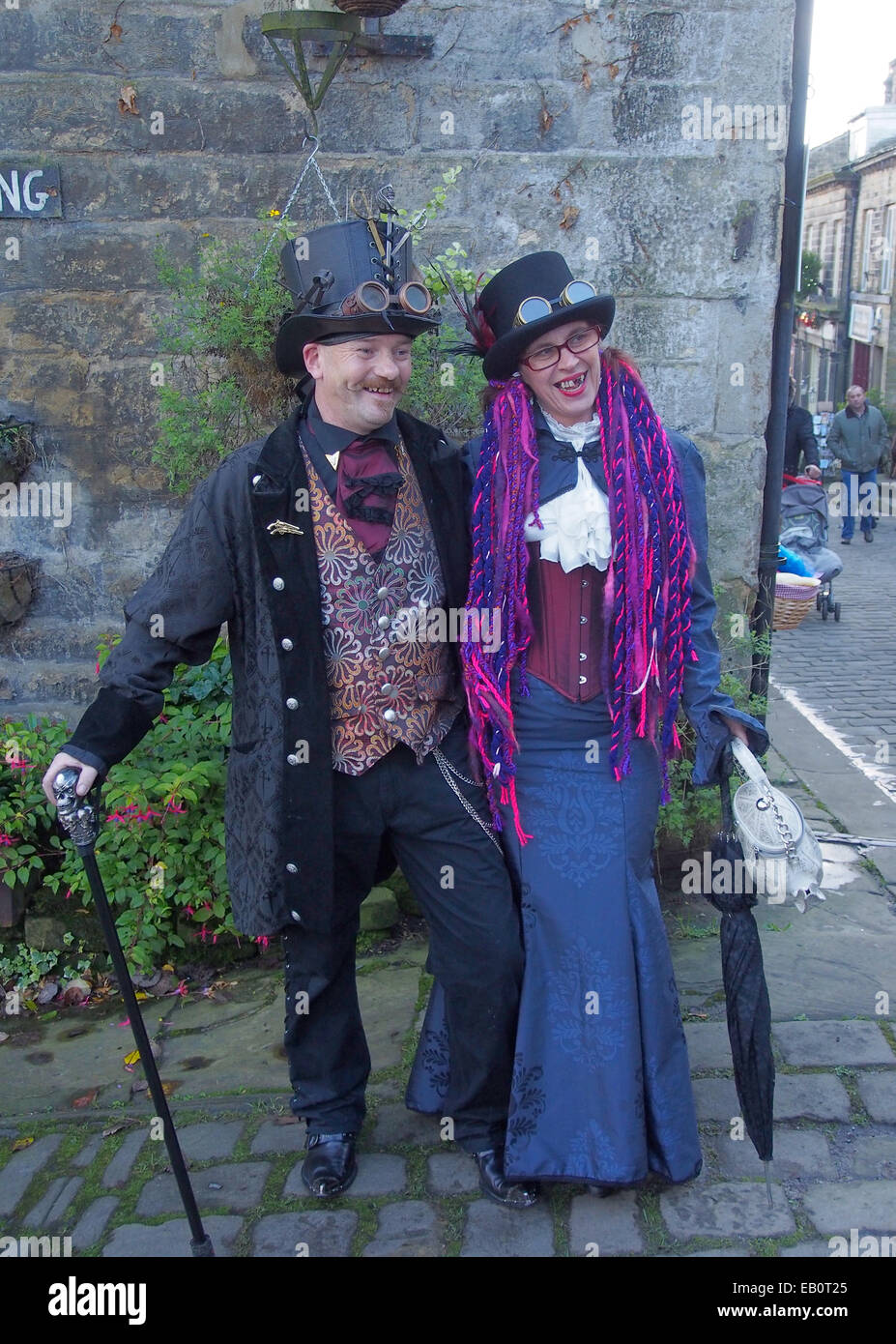 Haworth, UK, 23rd November 2014. Characters in fancy dress for the Steampunk festival weekend at Haworth today. Credit:  Sue Burton/Alamy Live News Stock Photo