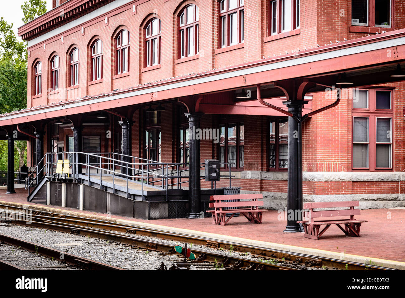 Western Maryland Scenic Railroad Depot, Cumberland, Maryland Stock Photo