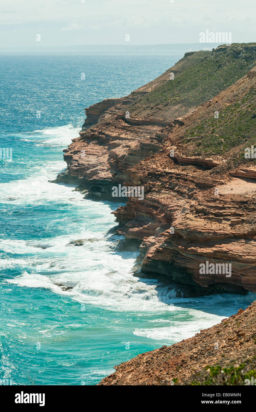 View North from Shellhouse Grandstand, Kalbarri NP, WA, Australia Stock Photo