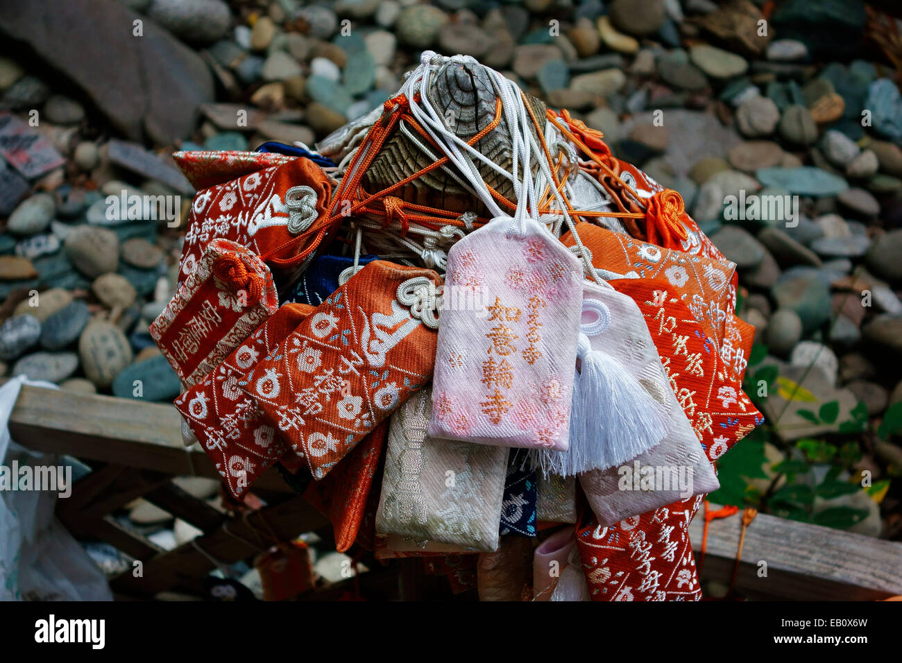 Offerings at Ishite temple in Matsuyama, Ehime Stock Photo