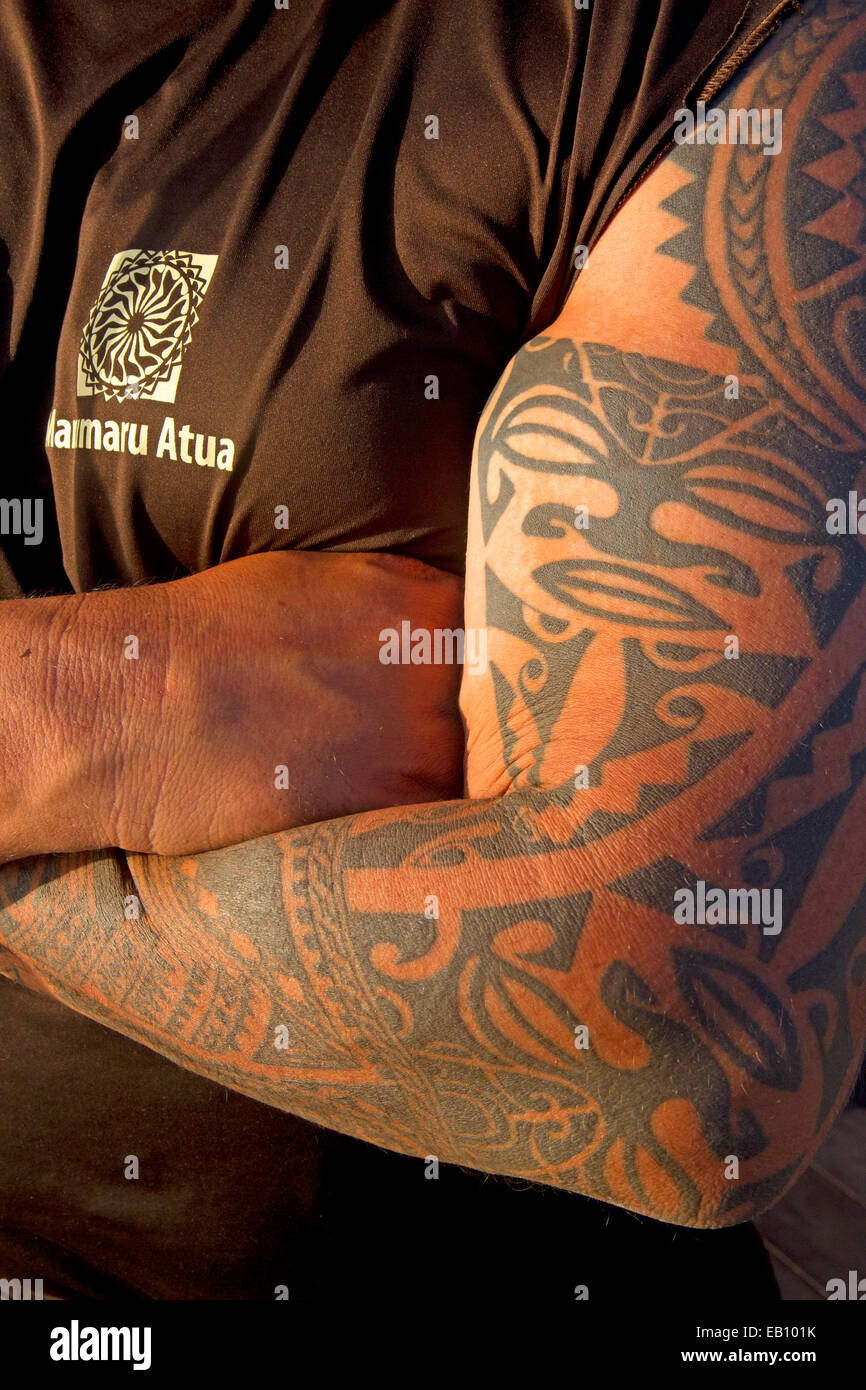 Polynesian tattoo Stock Photo