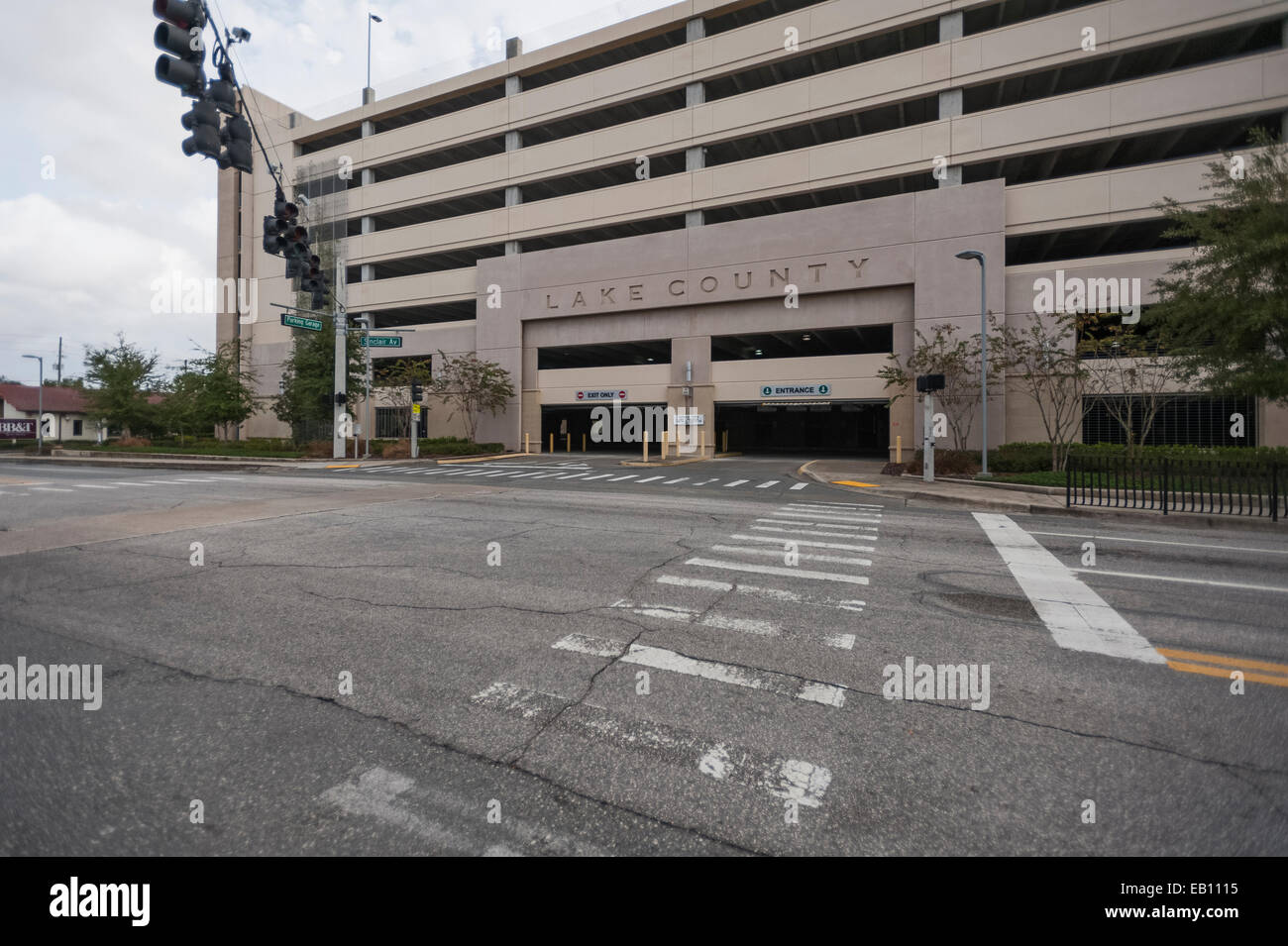 Lake County Central Florida Public Parking Garage Building