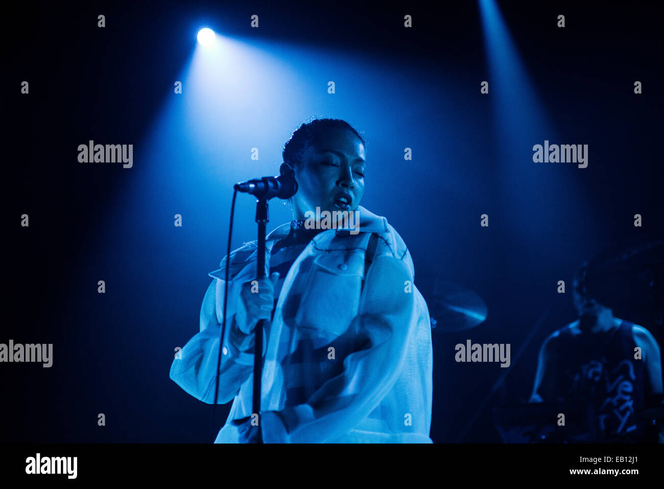 Yukimi Nagano of Little Dragon performs on stage at The 02 ABC on November 17, 2014 in Glasgow, United Kingdom. © Sam Kovak Stock Photo