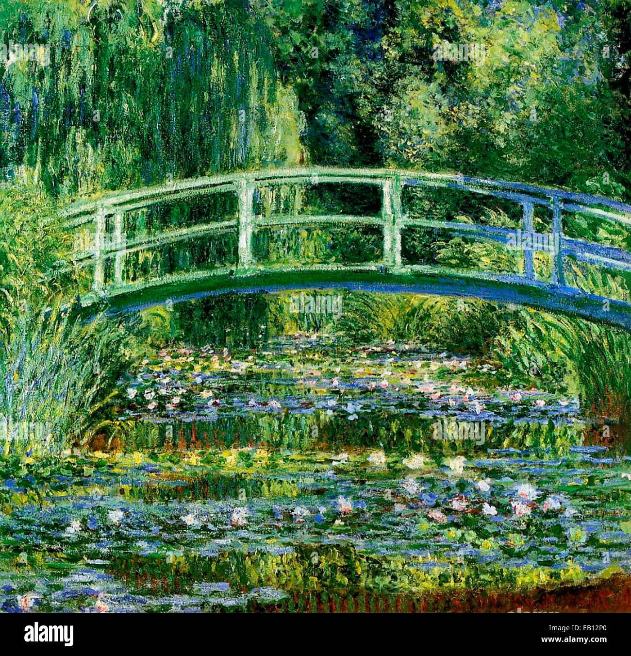 Water Lilies and the Japanese bridge, 1897–99 Claude Monet Stock Photo