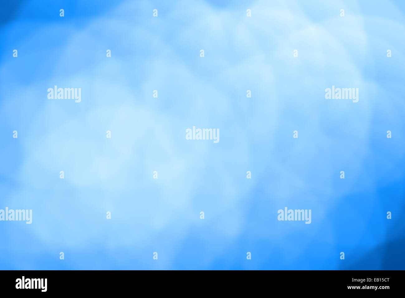 Abstract blue bokeh christmas background Stock Photo