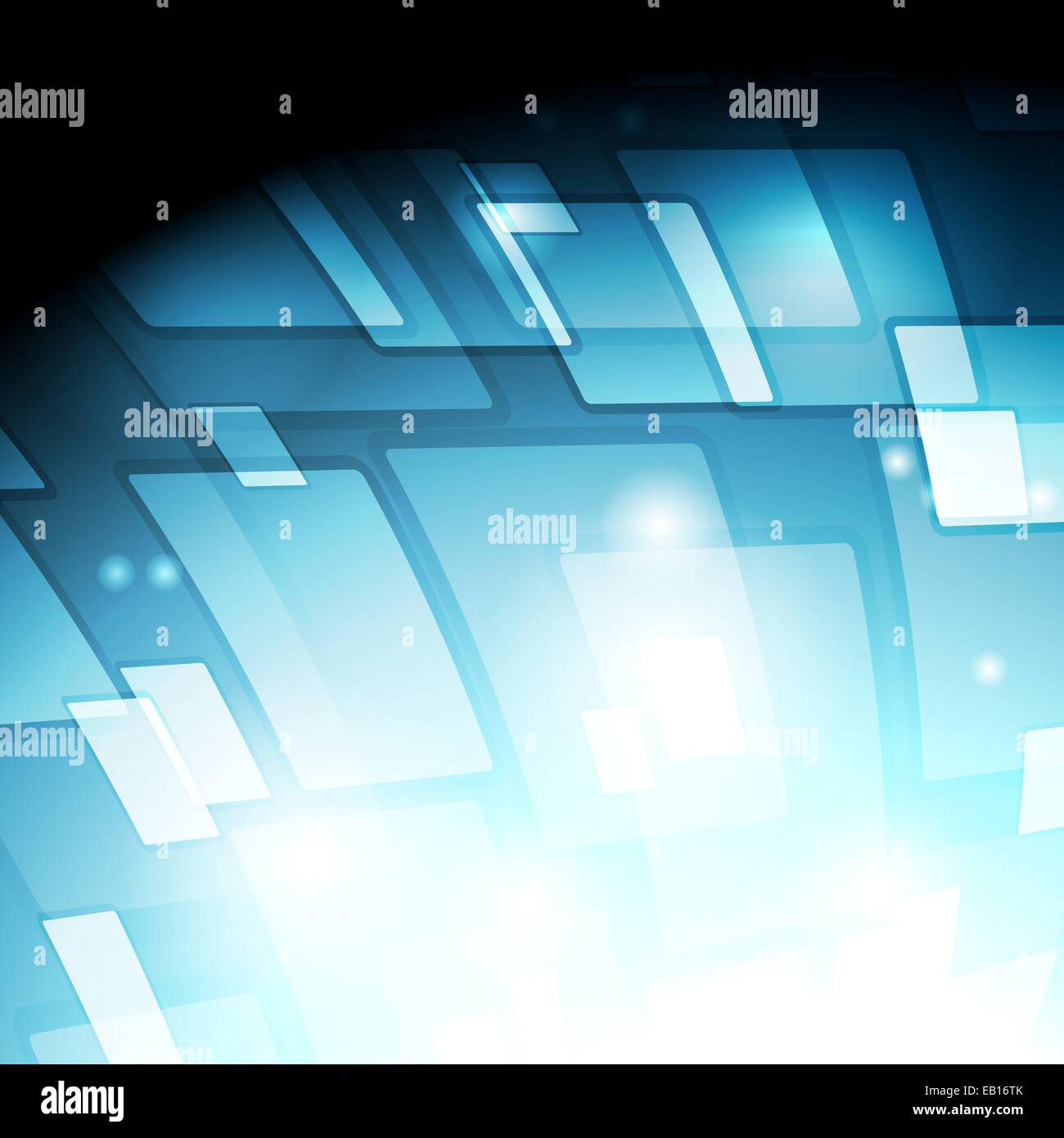 Blue squares tech abstract background. Vector design Stock Photo - Alamy