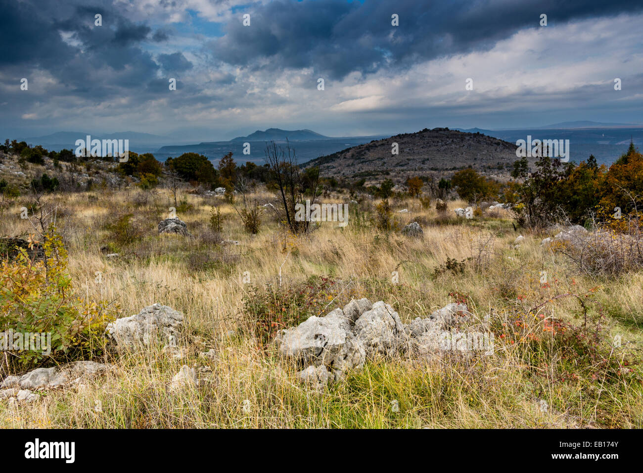 Autumn View of the Krizevac (Cross) Mountain in Medjugorje in Bosnia ed