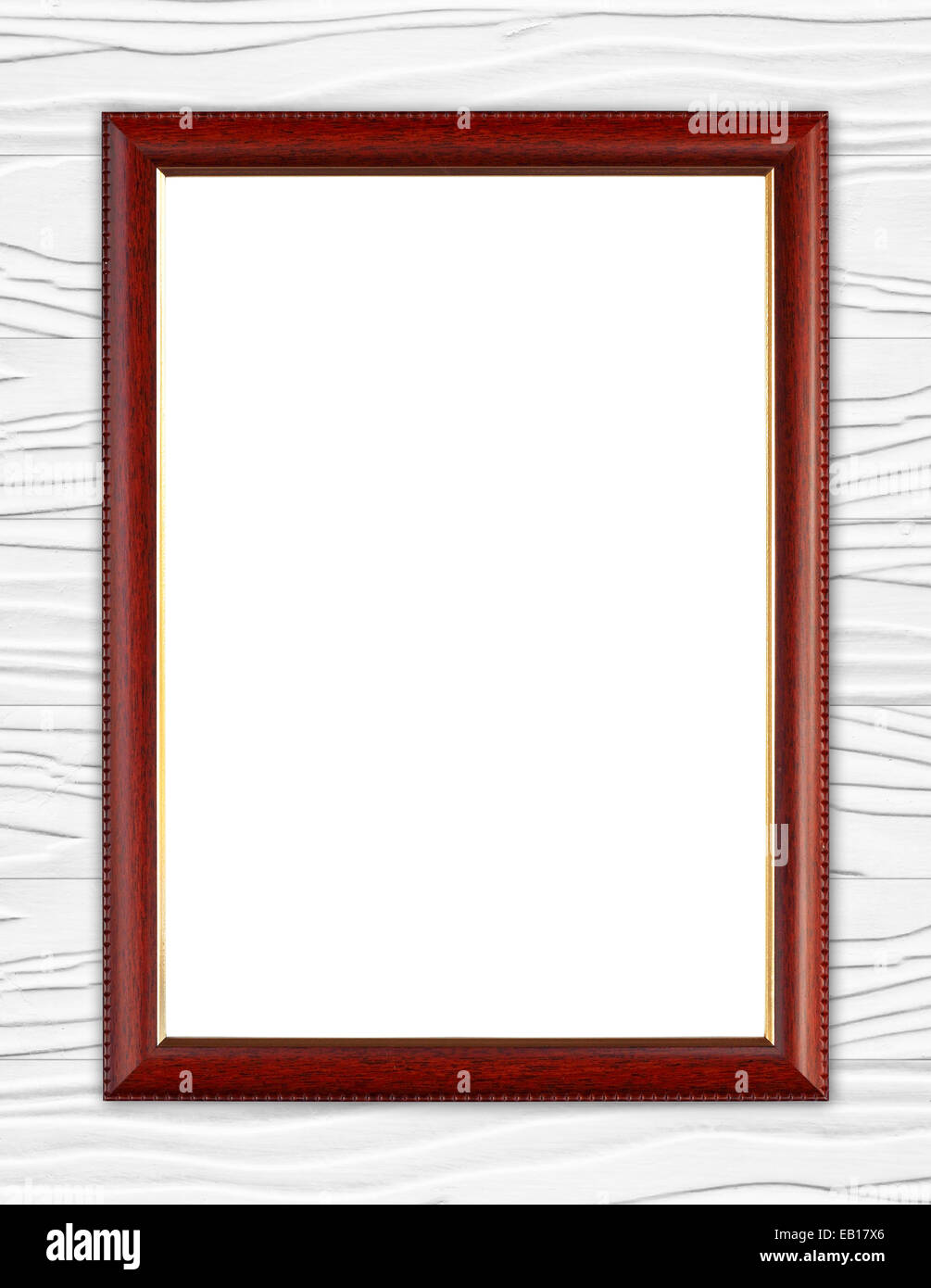 blank wood frame on wood wall background Stock Photo - Alamy