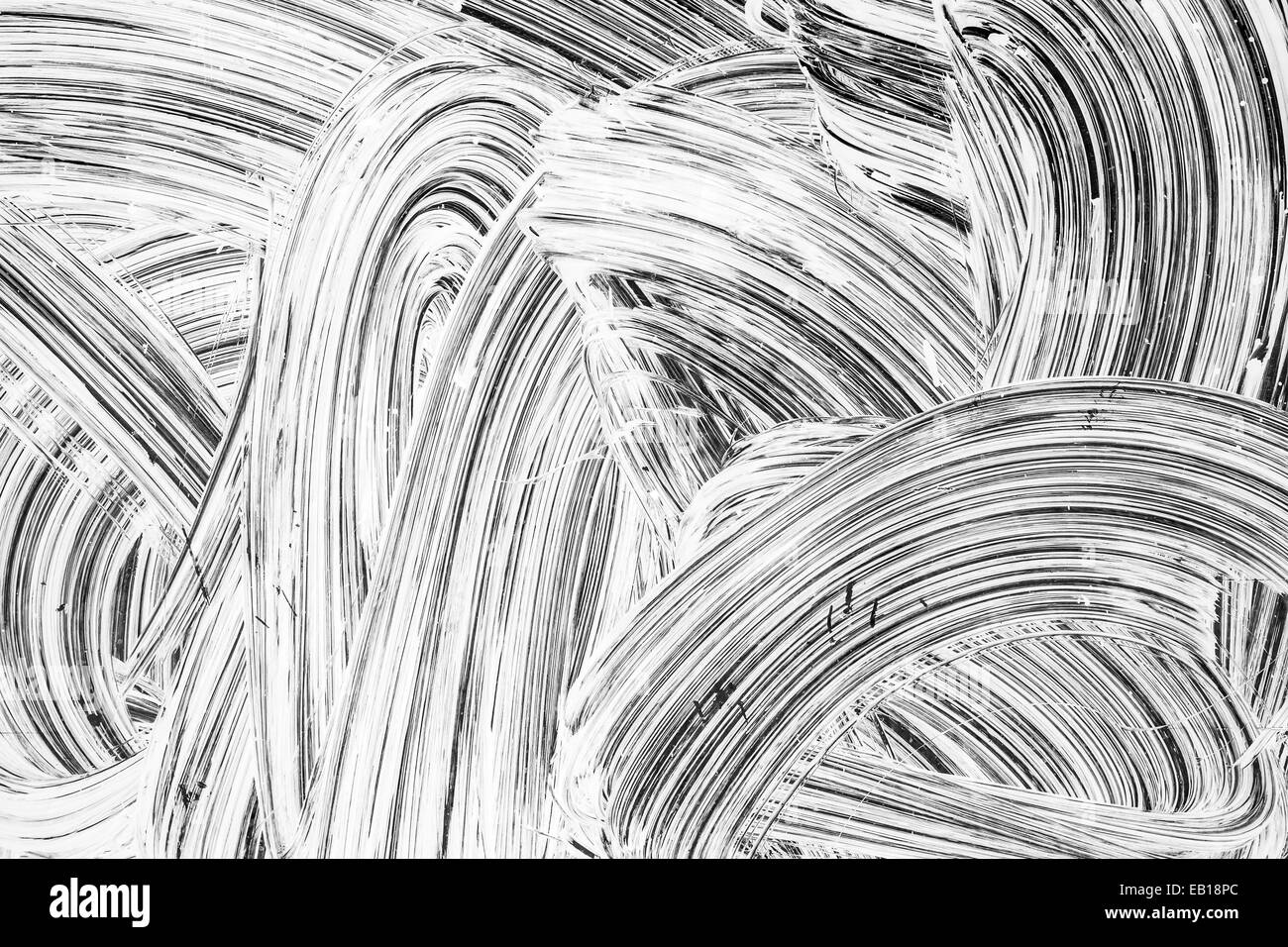 Abstract renovation background texture, white paint pattern over dark glass Stock Photo